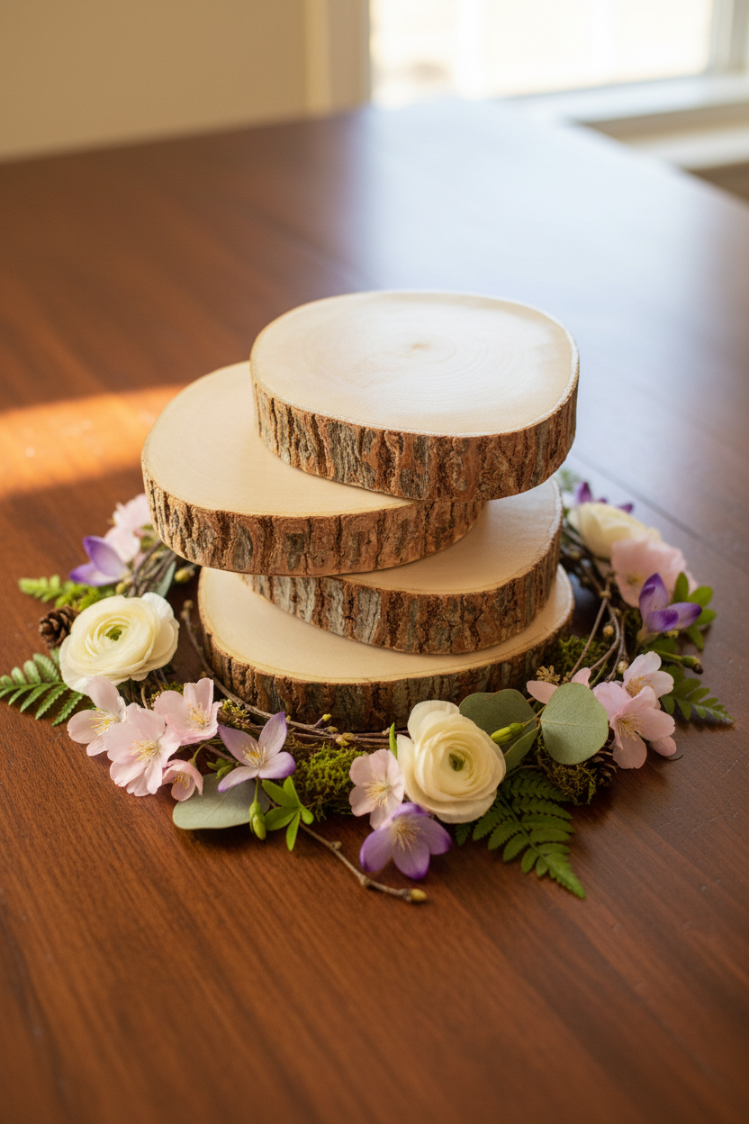 Rustic Live Edge Wood Coasters