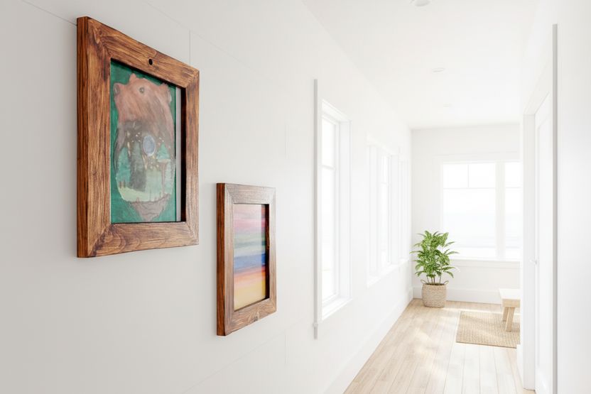 Handcrafted Wooden Frame — Warm, Rustic, and One‑of‑a‑Kind