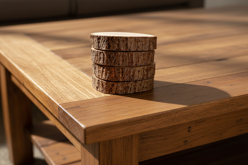 Moonlit Timber Coasters
