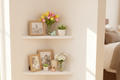 White Crest Corner Shelves